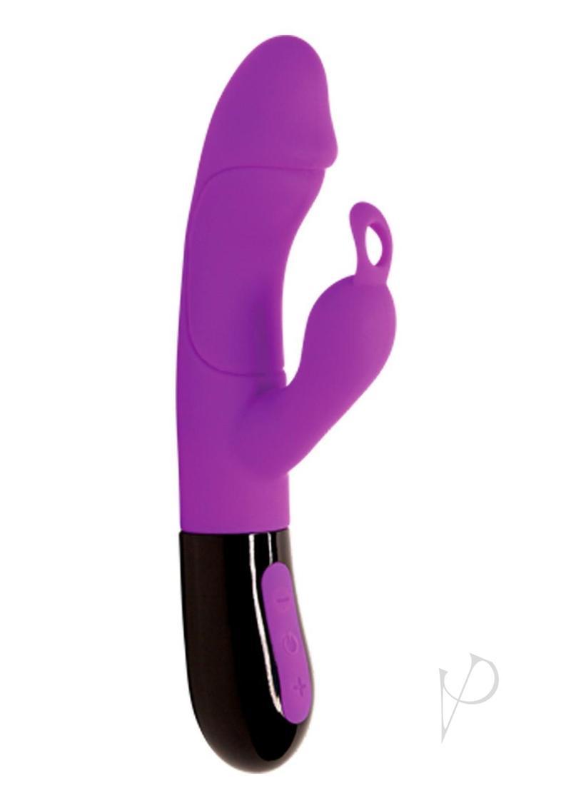 Ares 2.0 Rechargeable Silicone Double Stimulator - Purple/black
