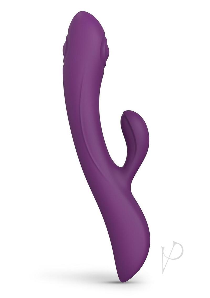 Bunny And Clyde Rechargeable Silicone Rabbit Vibrator - Purple Rain