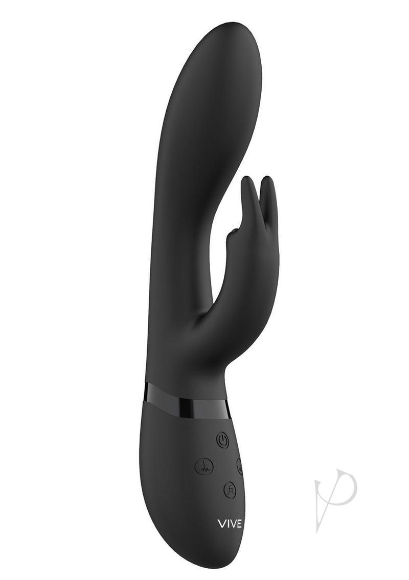 Vive Zosia Classic Rechargeable Silicone G-spot Rabbit Vibrator - Black