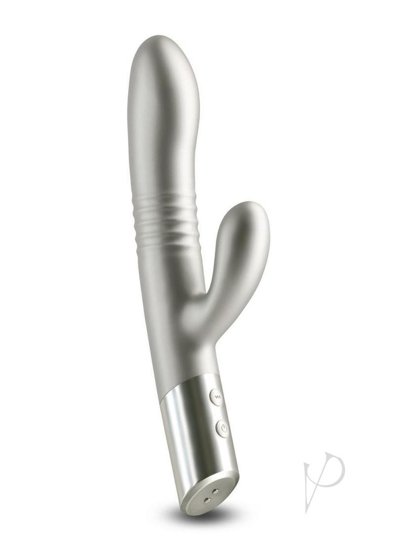Royals Grace Rechargeable Silicone Rabbit Vibrator - Gray